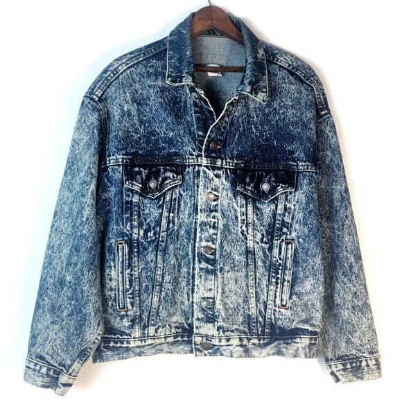 80's acid wash denim jacket